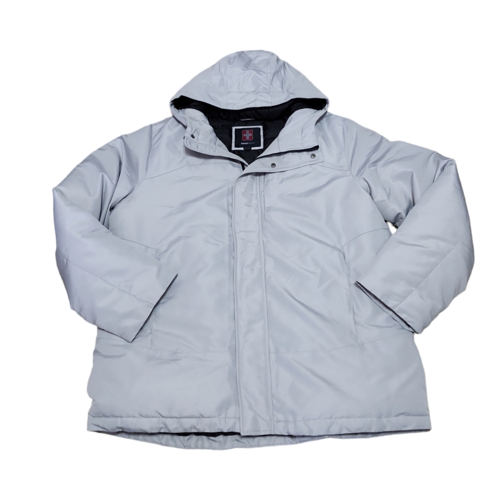 SWISS‎  TECH GREY COAT  WITH HOOD SIZE 42-44